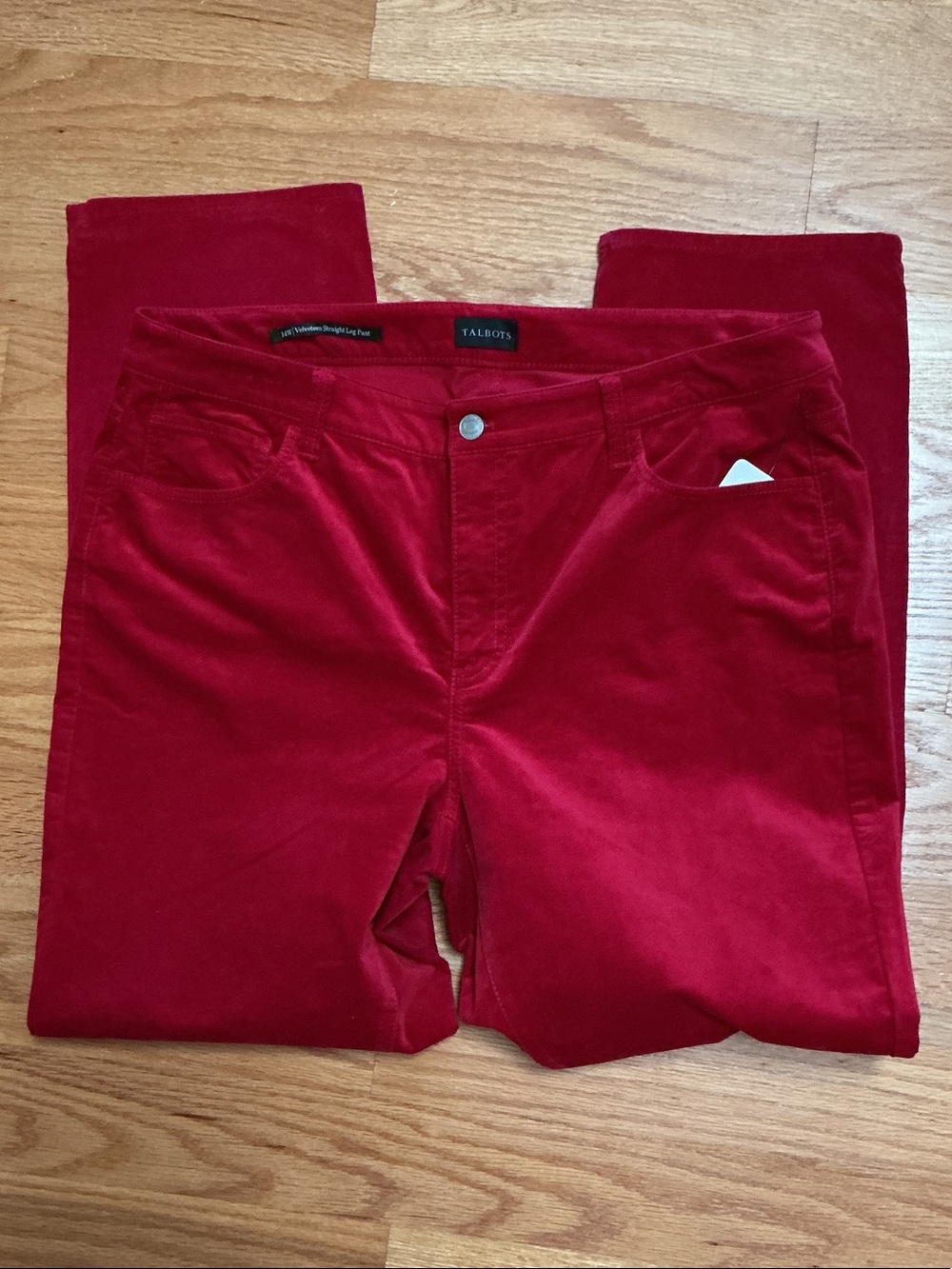 Talbots Women’s Bright Red Velveteen Jeans